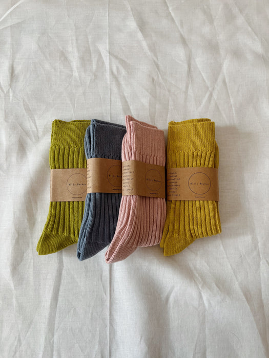 Billy Bamboo Ribbed Cotton High Sock