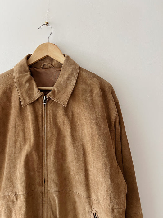 Tan Suede Bomber | L