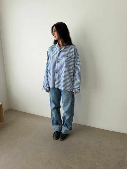 Blue Striped Button Up | XL