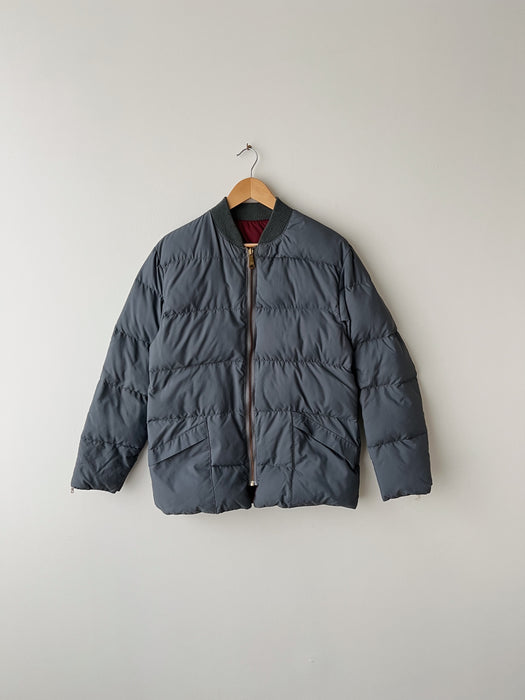 Grey Down Puffer Coat | M