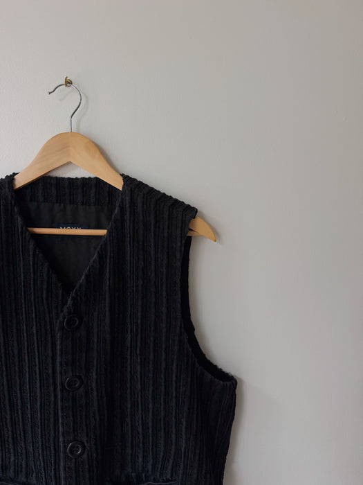 Black Corduroy Vest | M