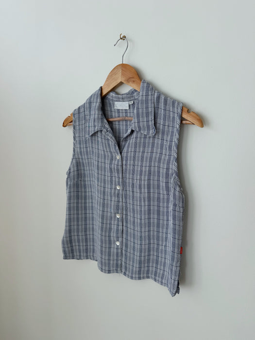 Plaid Sleeveless Top | XS