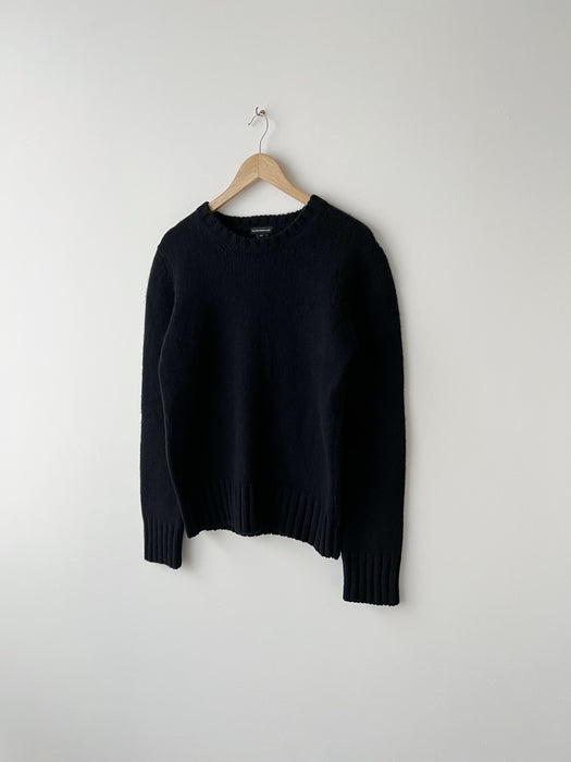 Black Cashmere Lambswool Sweater | M