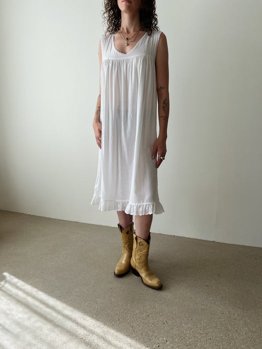 White Cotton Dress | L