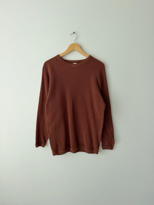 Penny Brown Waffle Long Sleeve | L