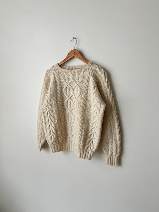 Cream Cable Knit Sweater | S/M