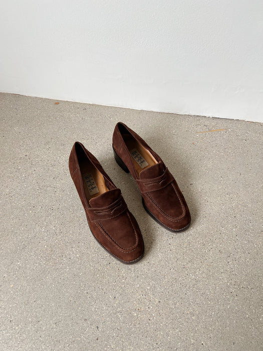 Brown Suede Loafers | 8