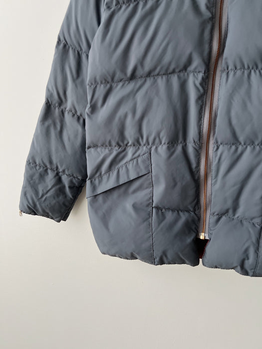 Grey Down Puffer Coat | M