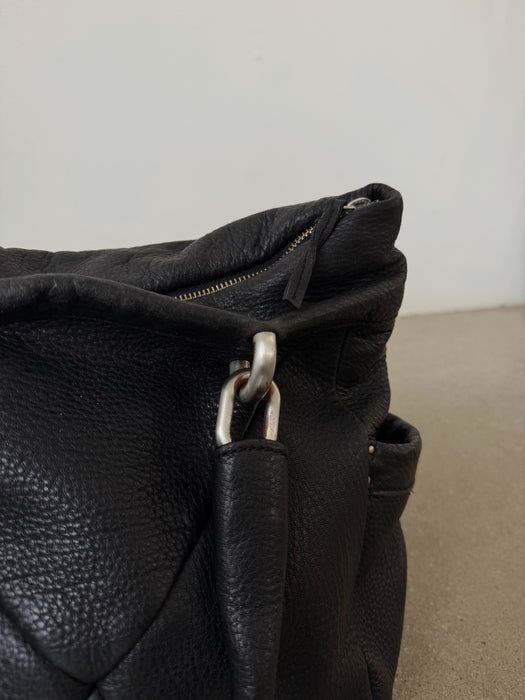 Black Buttery Leather Tote