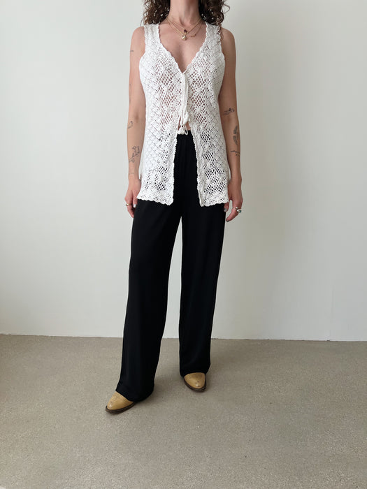 Black Flowy Pants | L