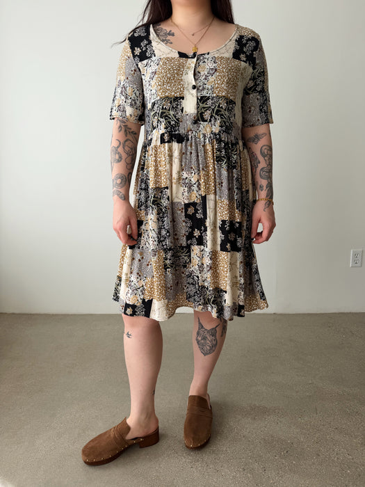 Patterned Baby Doll Dress | L
