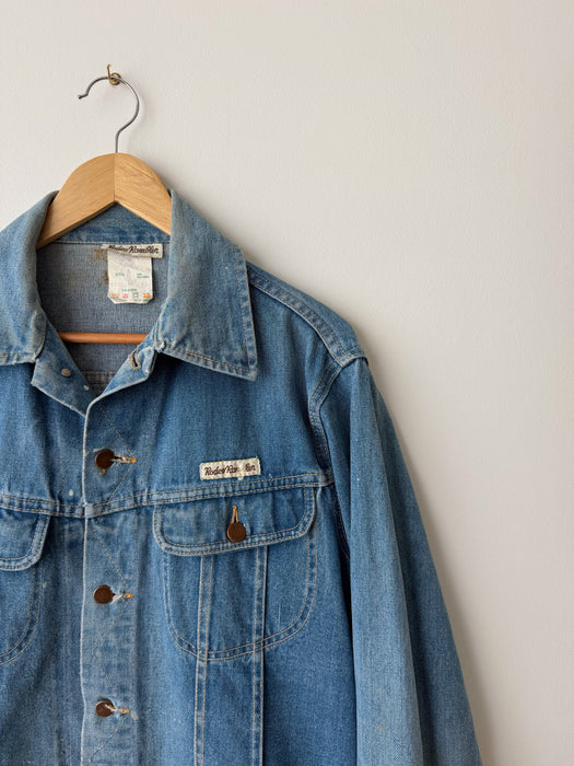 Distressed Denim Jacket | M