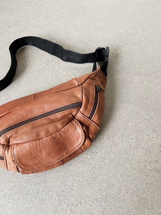 Chestnut Leather Crossbody Bag