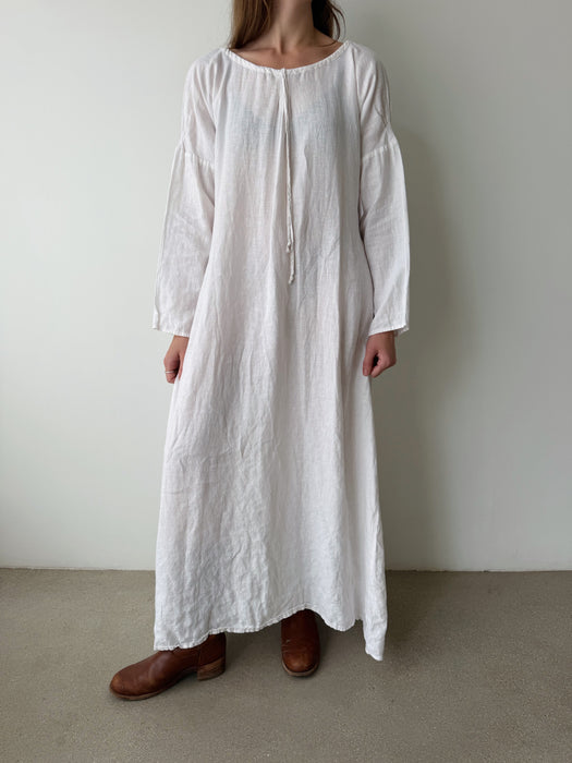 White Linen Dress | XL