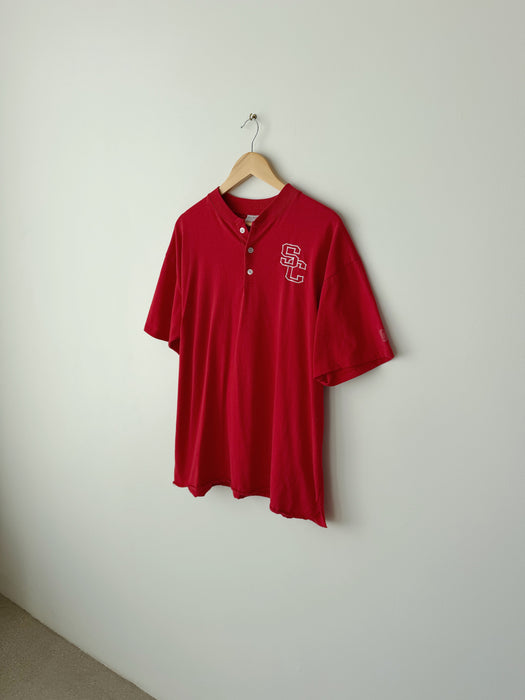 Red Henley Tee | XL