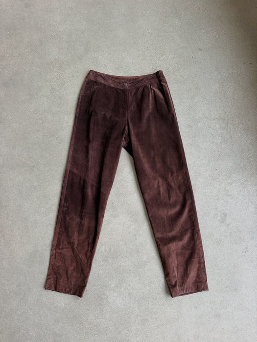 Chocolate Brown Suede Pants | 30