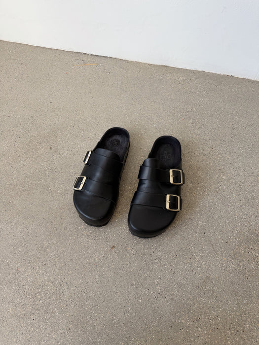 Black Leather Clog | 6.5