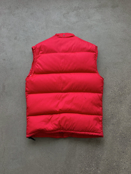 Red Down Puffer Vest | L