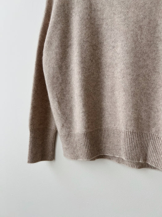 Heather Oat Cashmere Sweater | M/L