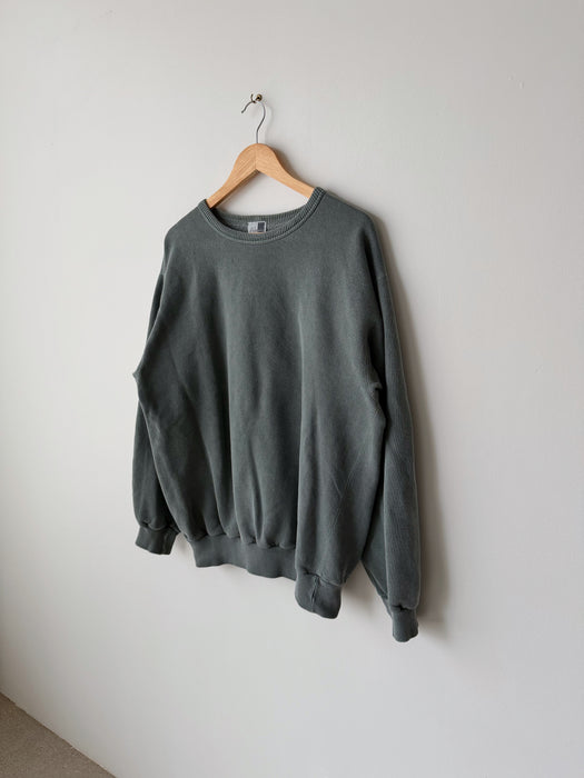 Washed Green Crewneck | L