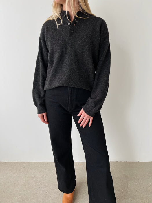 Charcoal Lambswool Sweater | M