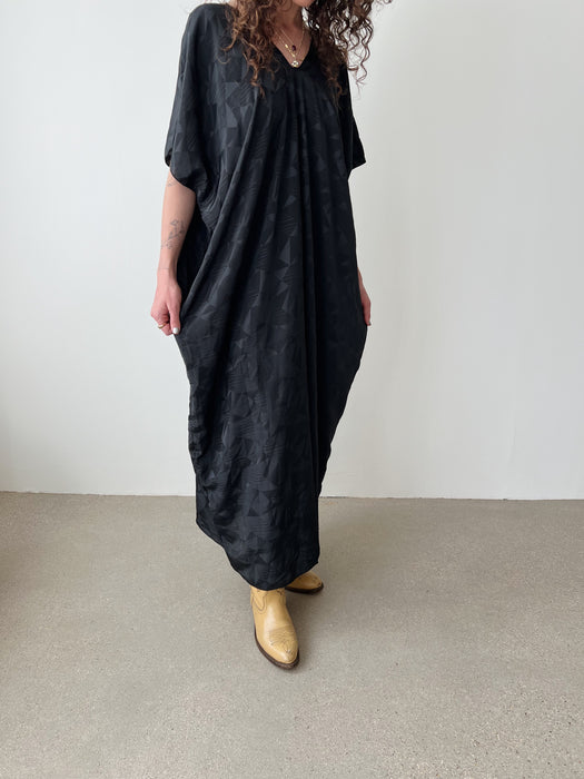 Black Satin Muumuu | L