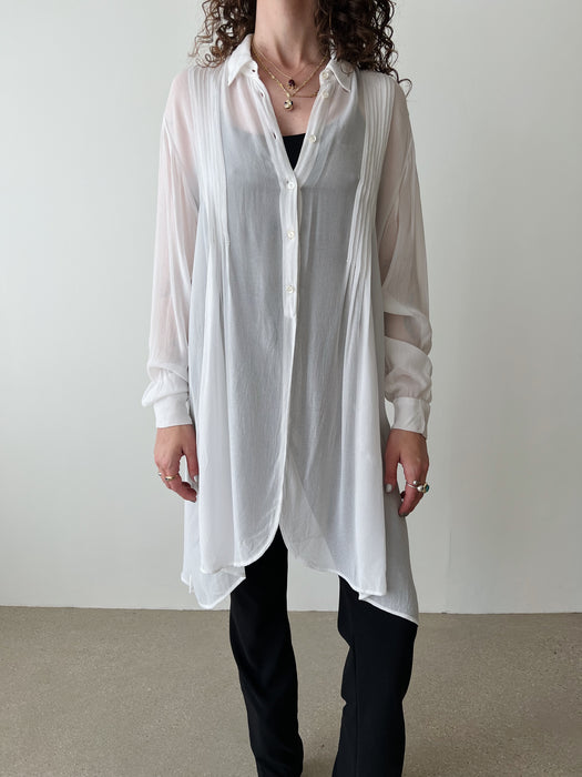 Ecru Chiffon Blouse | M/L