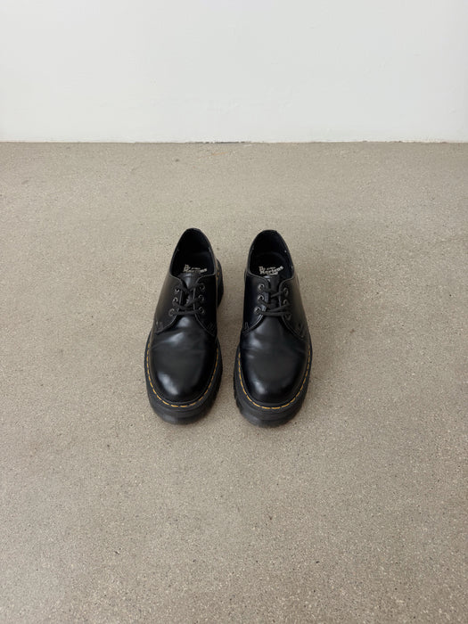 Dr. Martens Black Leather Platform Shoe | 10