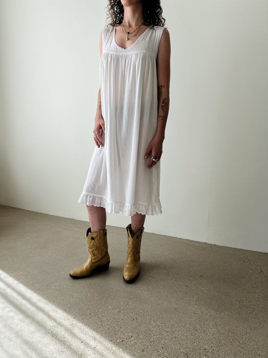 White Cotton Dress | L