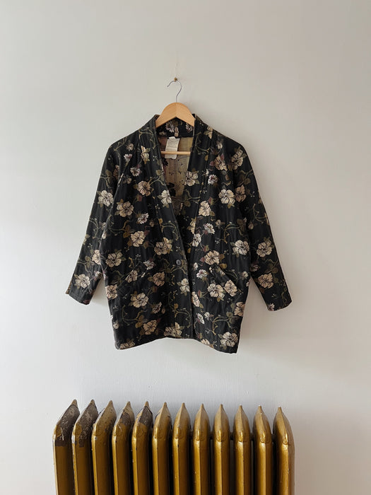 Black Floral Tapestry Jacket | S