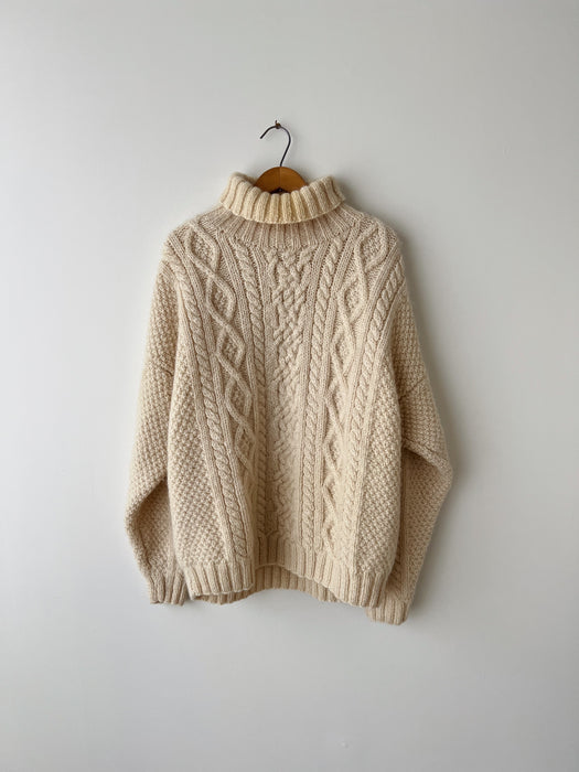 Chunky Knit Wool Sweater | XL