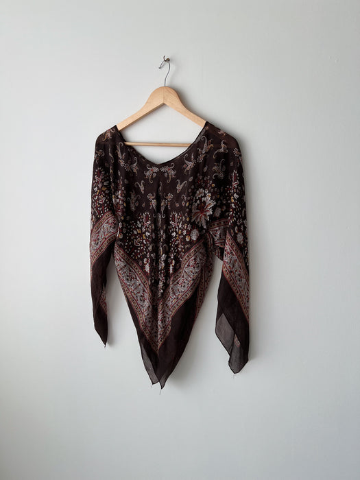 Floral Silk Shawl