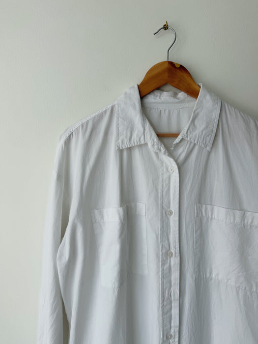 White Long Sleeve Button Up | XL