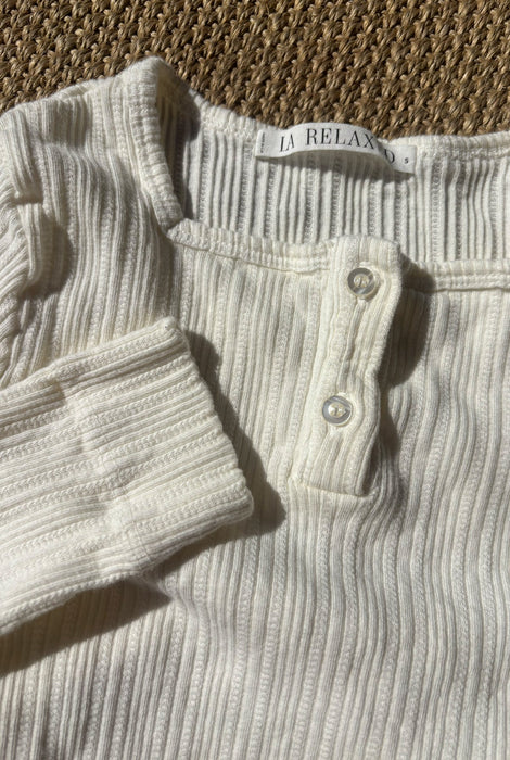 LA Relaxed Square Pointelle Henley