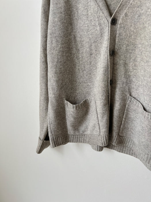 Grey Wool Cardigan | L
