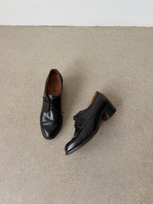 Black Leather Oxfords | 6.5-7