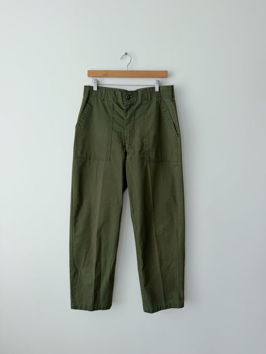 Olive Green Utility Trousers | 32