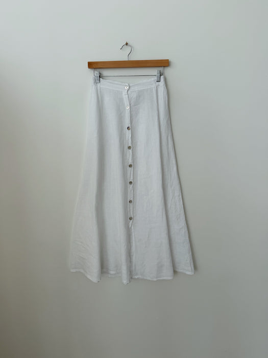 White Button Down Skirt | S