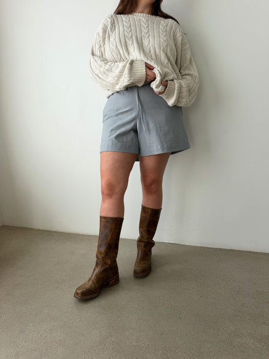 Hazlewood Sky Cotton Linen Short