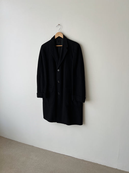 Black Cashmere Coat | L