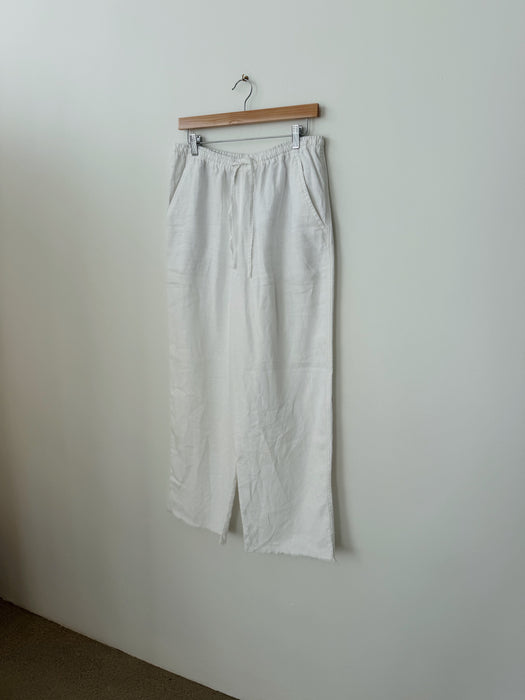 White Linen Pants | M/L