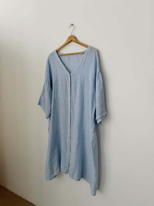 Sky Blue Button Down Dress | XL