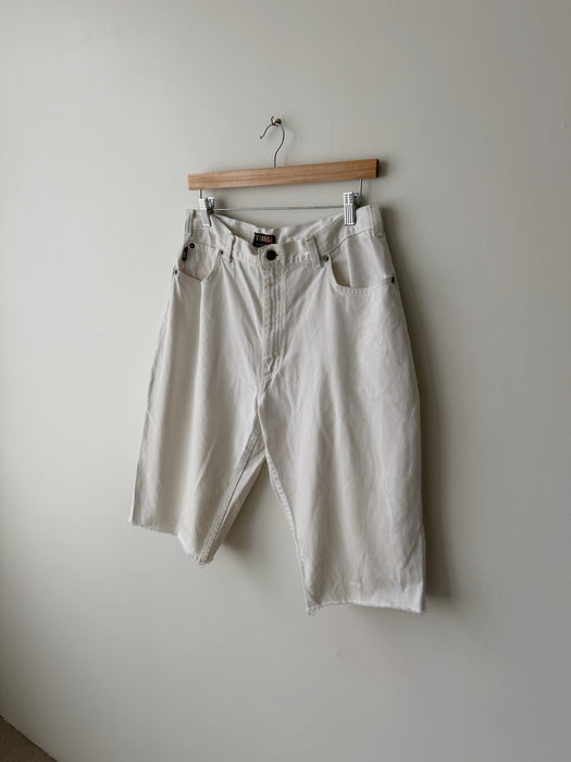 White Denim Cut Offs | 33