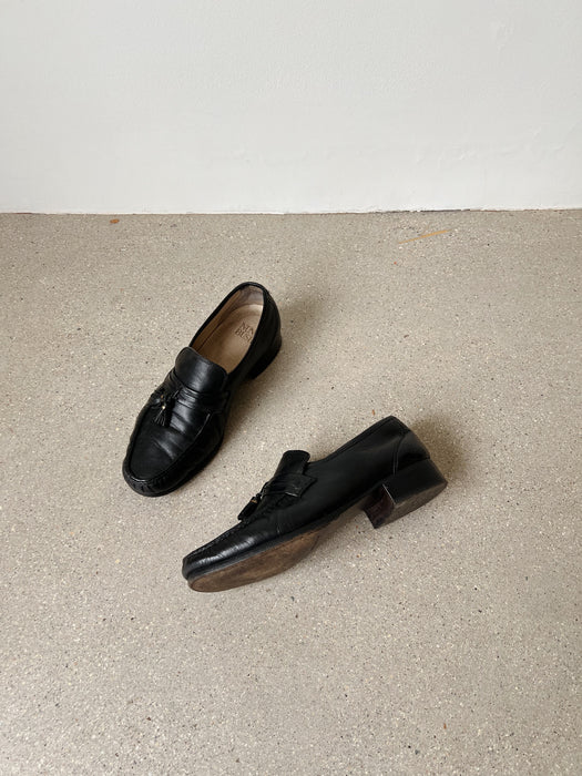 Black Leather Loafers | 8-8.5