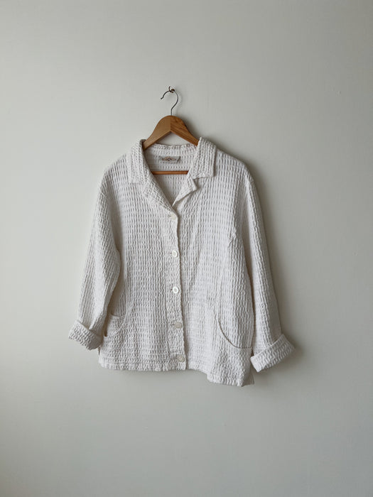 White Waffle Jacket | M/L
