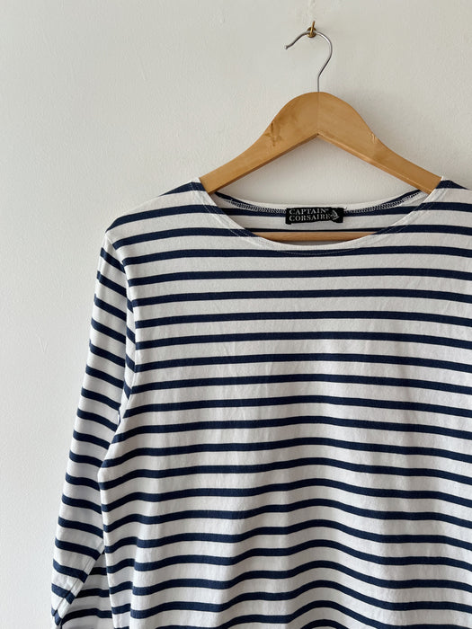 Navy Striped Longsleeve Top | M/L