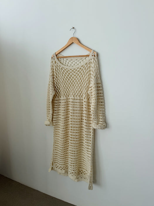 Cream Crochet Dress | XL