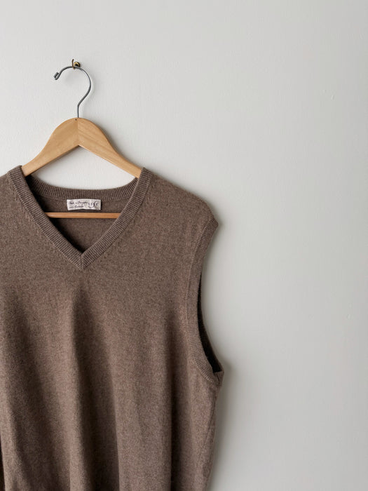 Taupe Cashmere Vest | XL