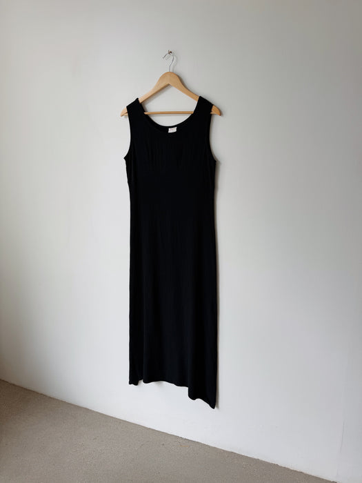 Black Waffle Dress | L