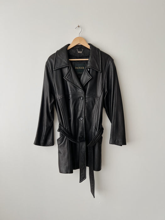 Black Leather Jacket | M/L